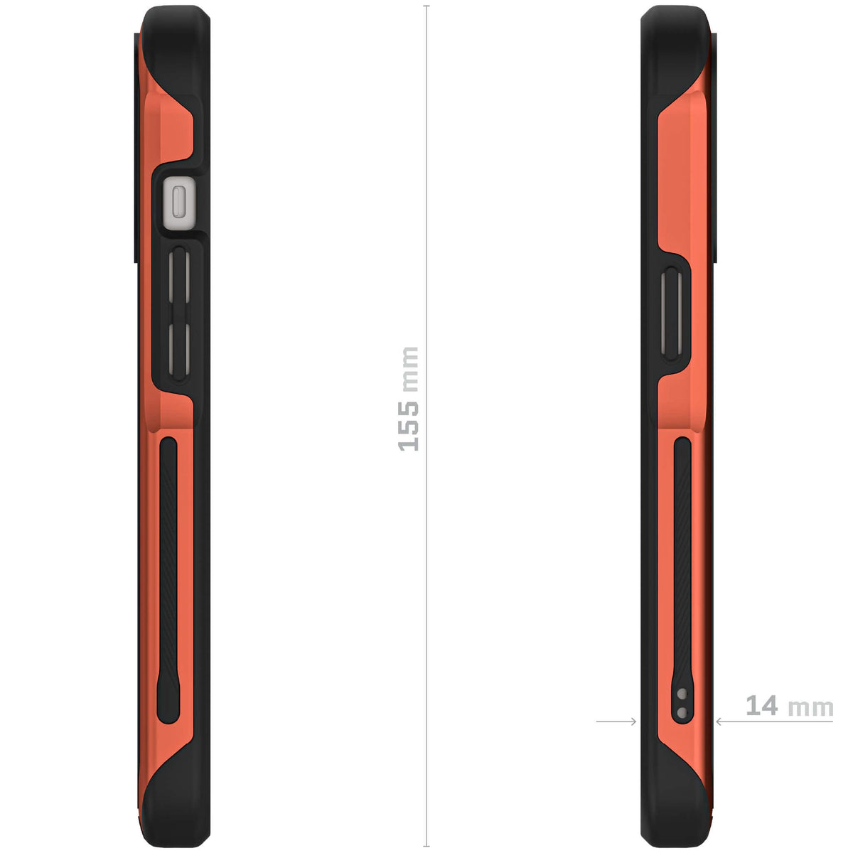 MagSafe Apple iPhone 15 Plus Phone Case Orange Fabric