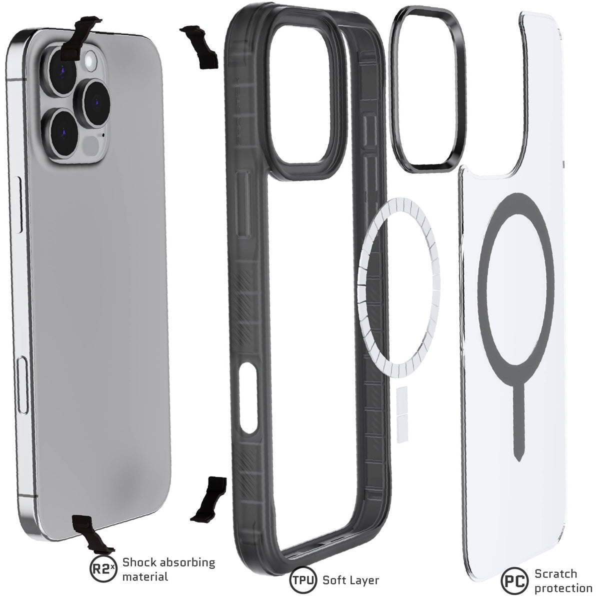 iPhone 16 Pro Max Case MagSafe Protective Cover Matte