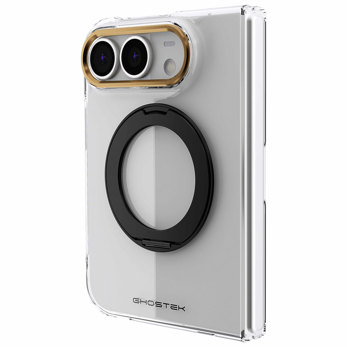 Apple iPhone Duo Clear Case MagSafe Kickstand Gold