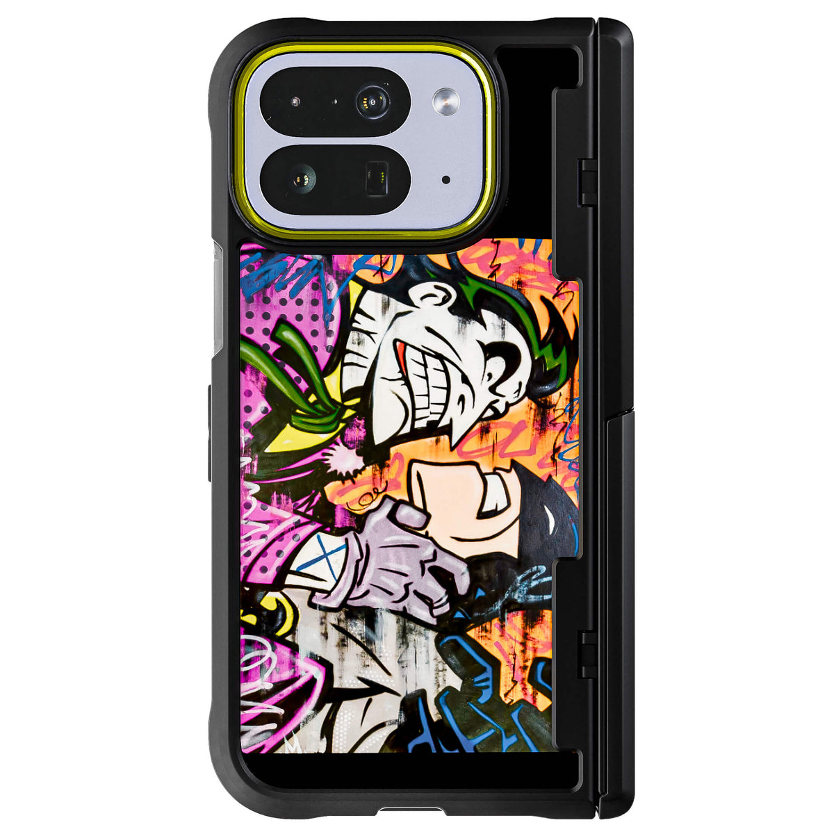 Pixel 10 Pro Fold Joker vs Batman - Spraypaint Case Phone Cover
