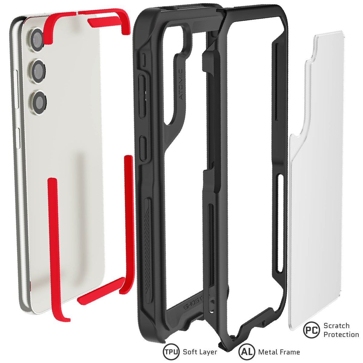 Samsung Galaxy S23 Plus Case Black Metal