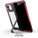 Google Pixel 9 Pro Fold Protective Phone Case Red Kickstand Metal Clear