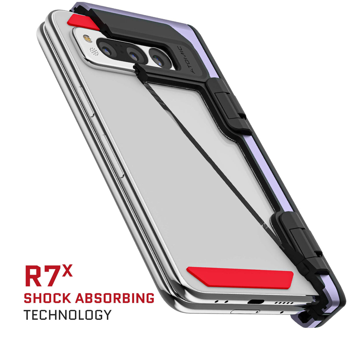 Google Pixel Fold Case Purple Clear