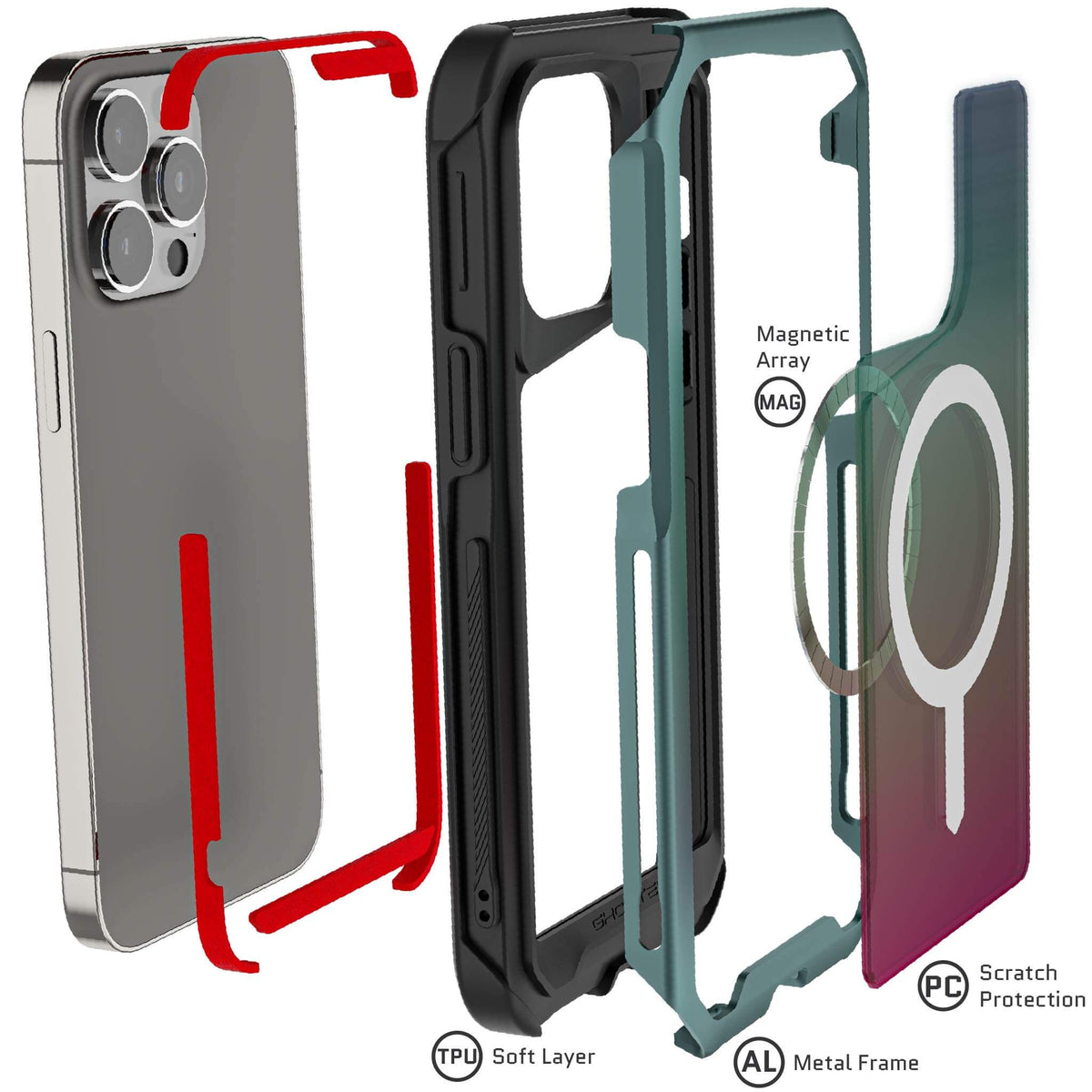 iPhone 15 Pro Max Clear Case Green