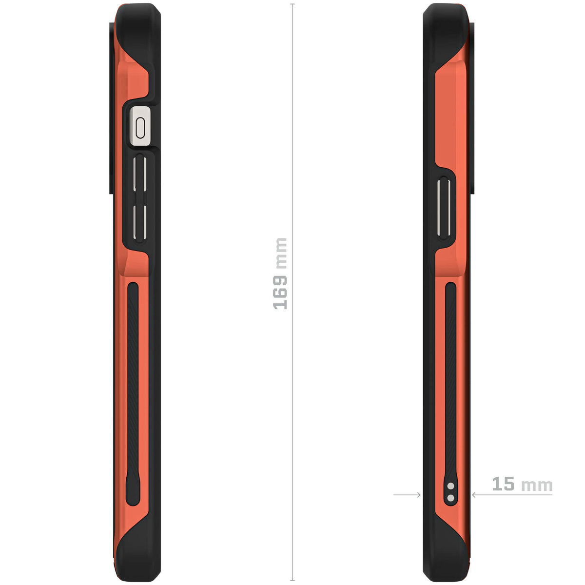 MagSafe iPhone 15 Pro Phone Case Orange Fabric