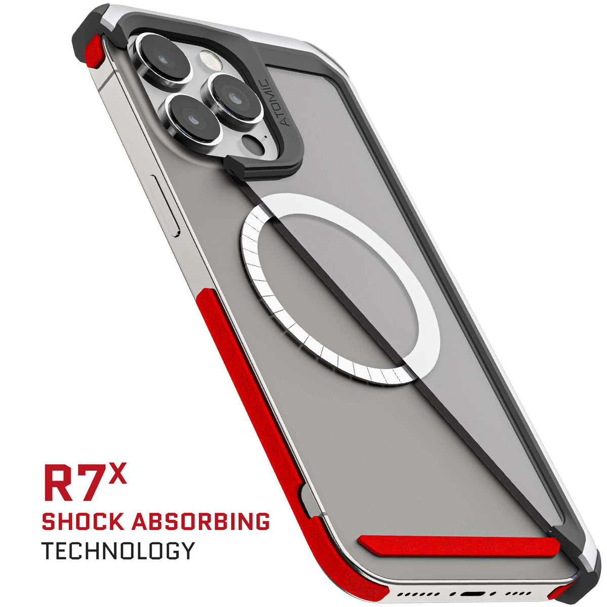 Clear iPhone 15 Pro Max Case Silver