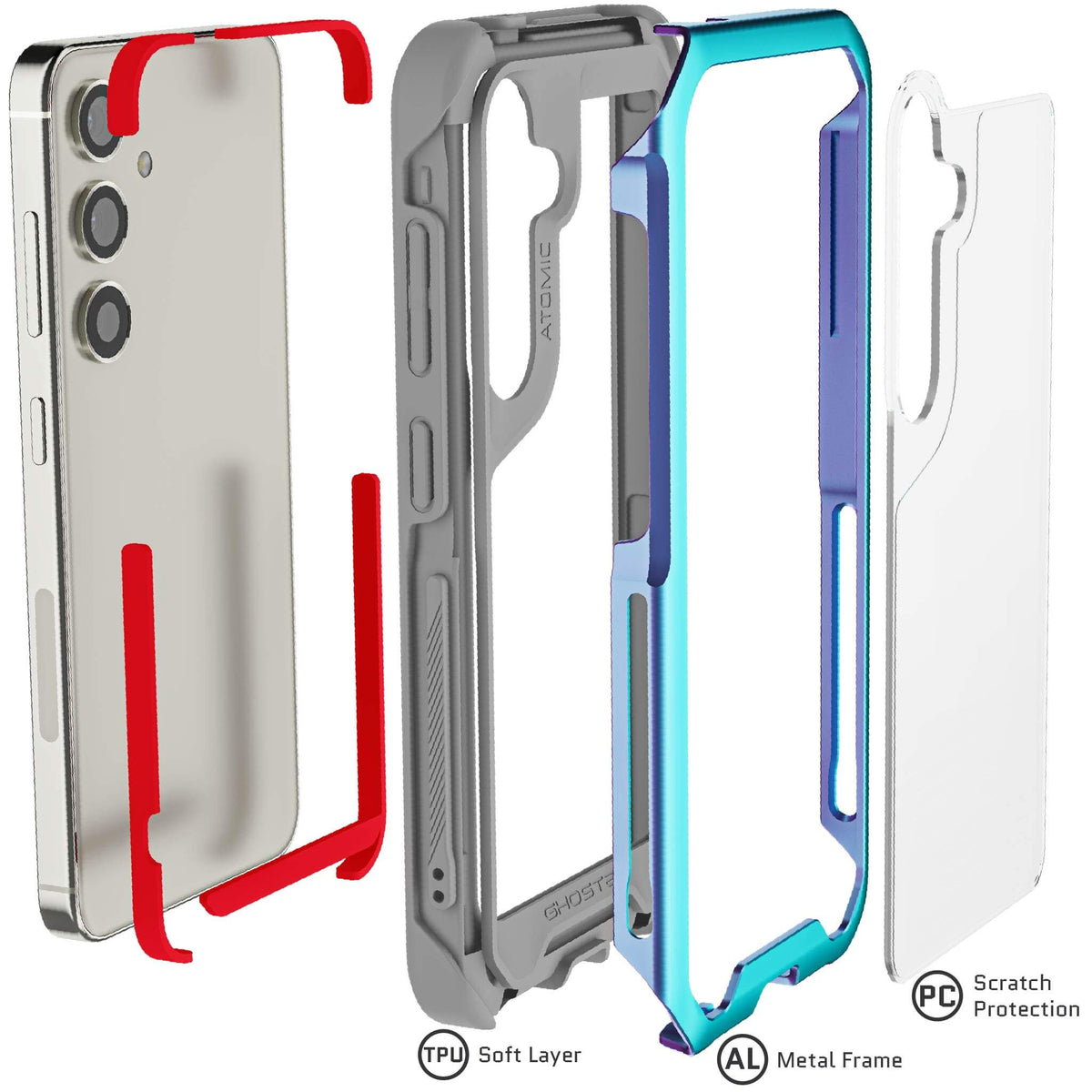 Galaxy S24 Case Prismatic Metal