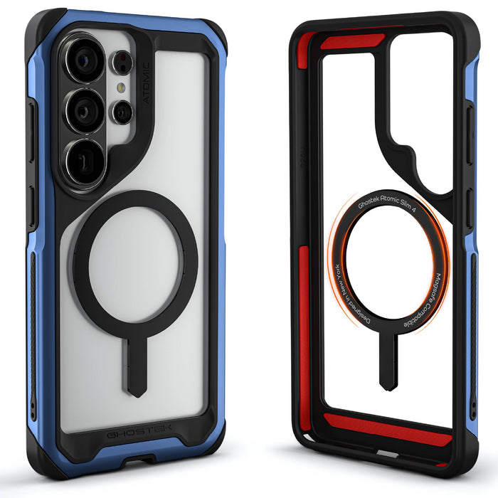 Galaxy S26 Ultra Case Clear Metal MagSafe Blue