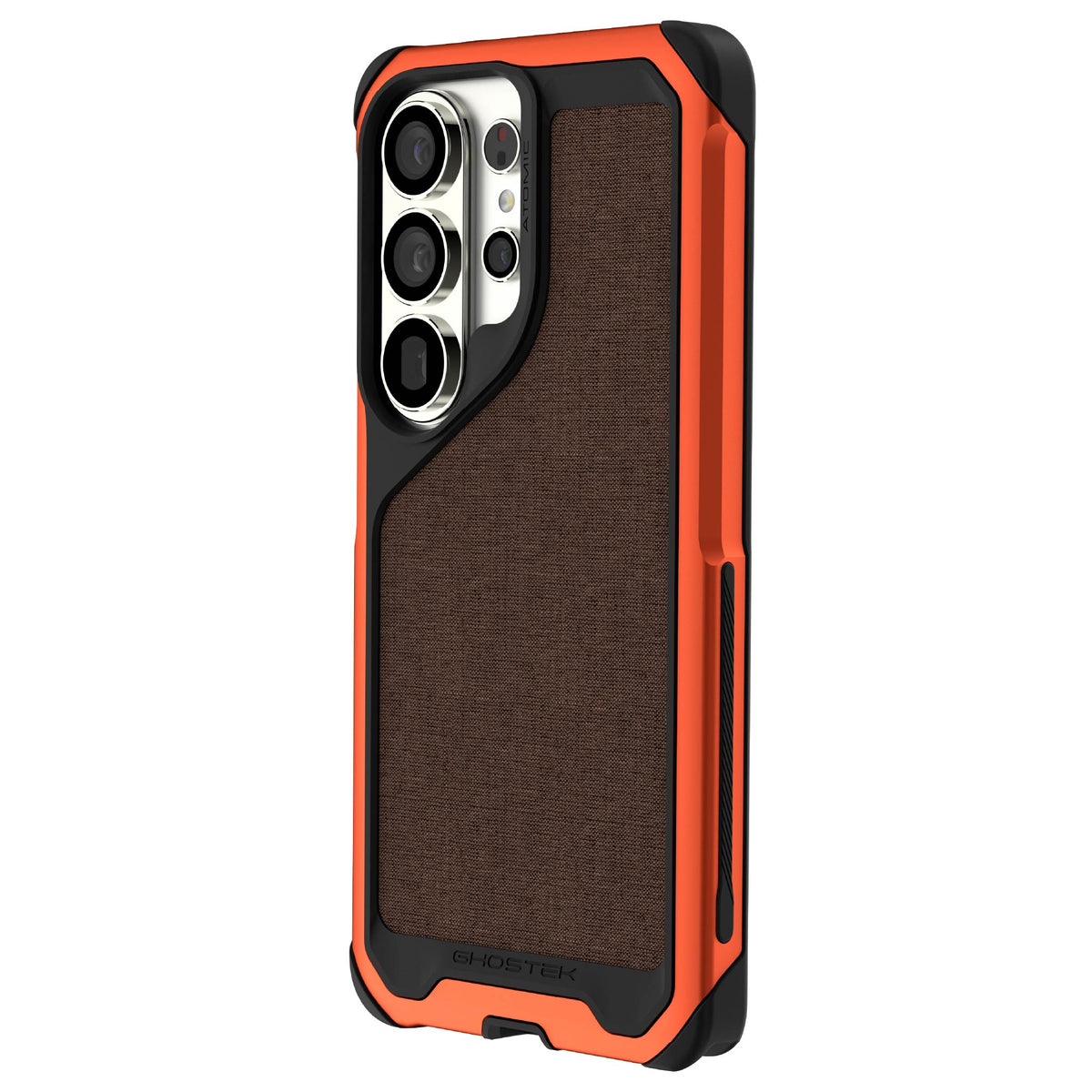 Galaxy S26 Ultra Case Clear Metal MagSafe Orange Fabric