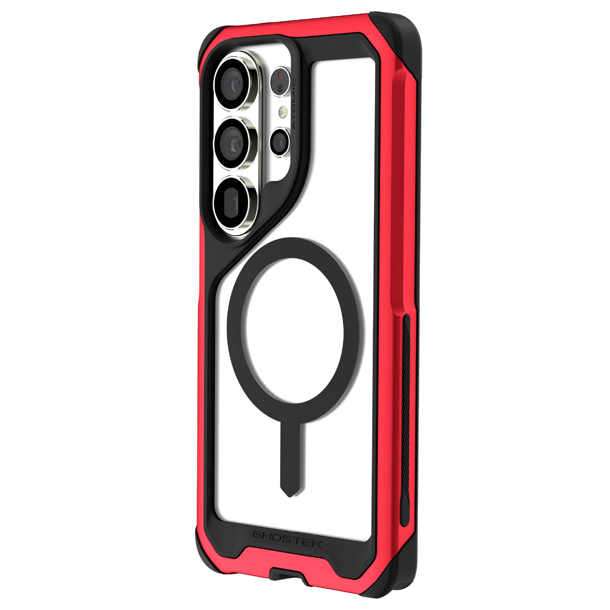 Galaxy S26 Ultra Case Clear Metal MagSafe Red