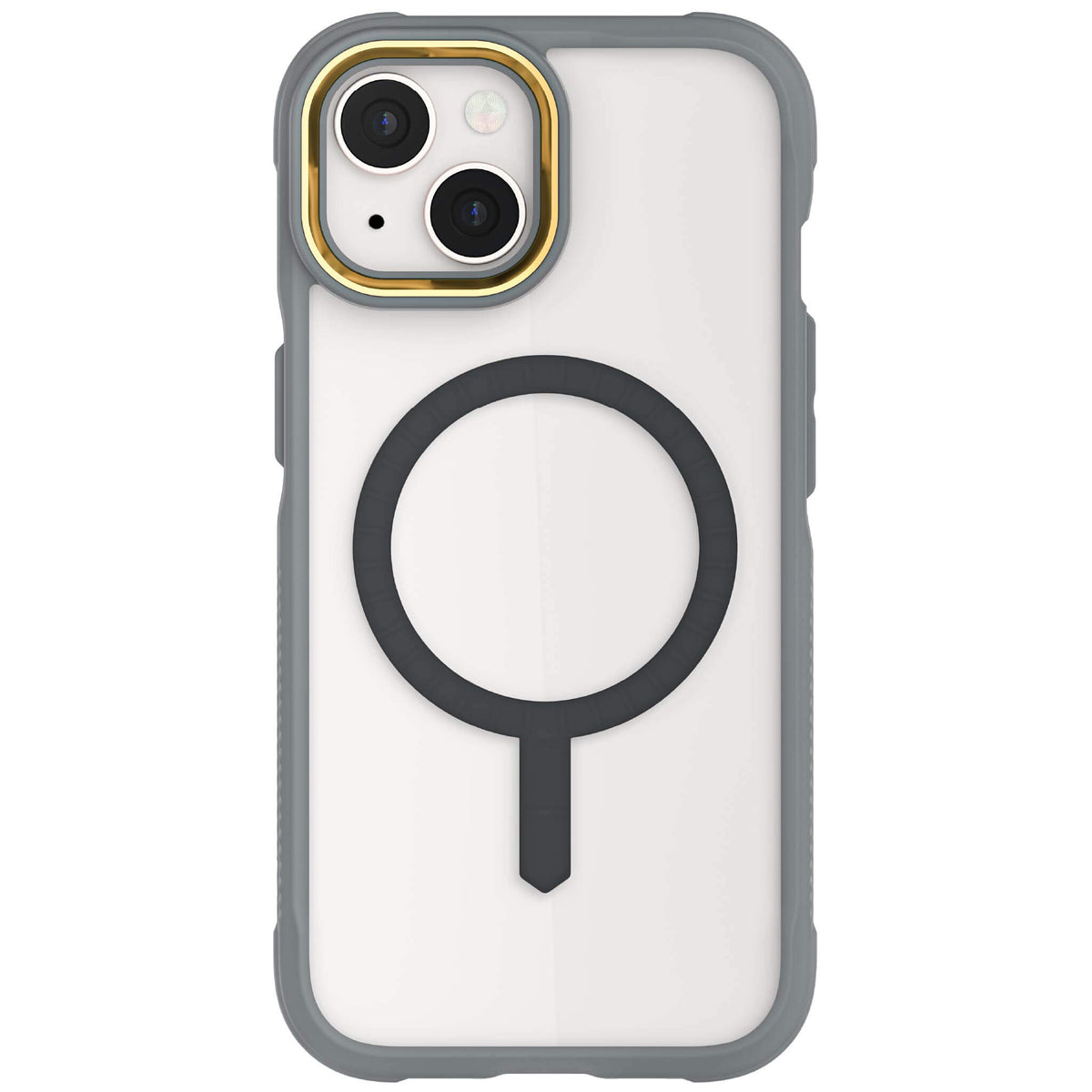 Apple iPhone 15 Clear Case Grey MagSafe Magnetic