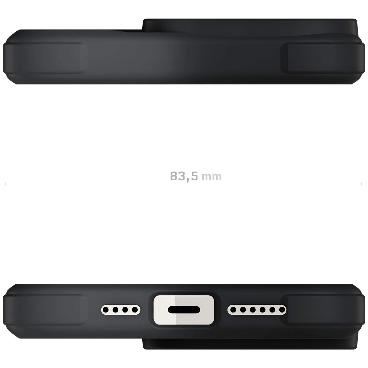 Black iPhone 15 Pro Case Clear MagSafe