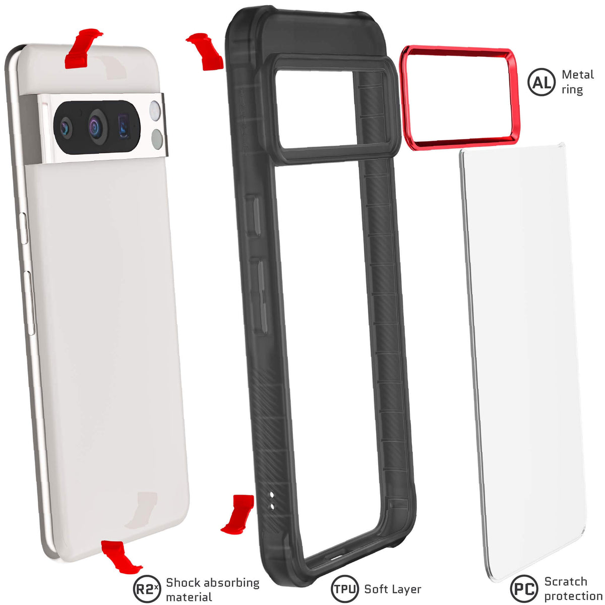 Smoke Pixel 8 Pro Clear Case