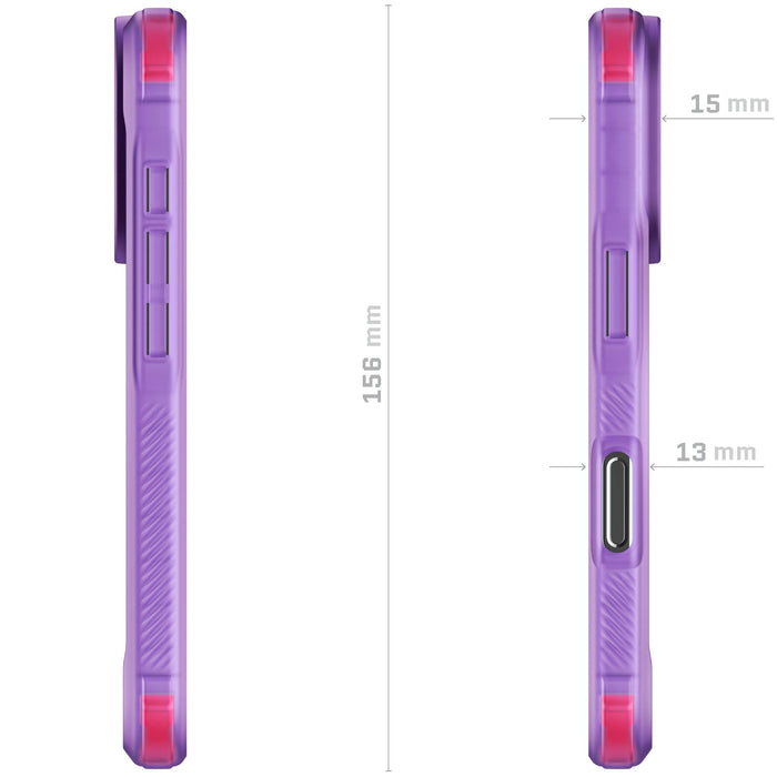 Clear iPhone 16 Pro Purple Case MagSafe