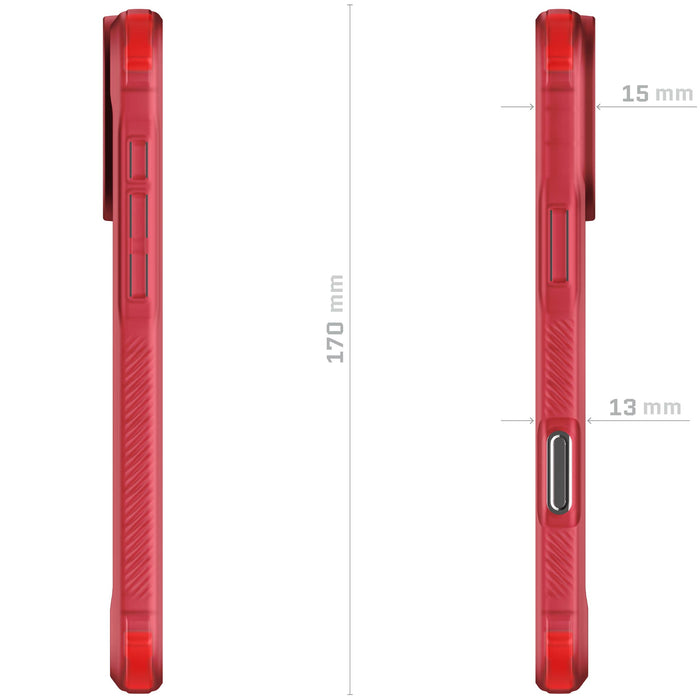 Apple iPhone 16 Pro Max Clear Red Case MagSafe