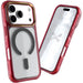 iPhone 17 Pro Case Red Clear MagSafe Protective Phone Cover Shockproof Magnetic Mag Safe Slim