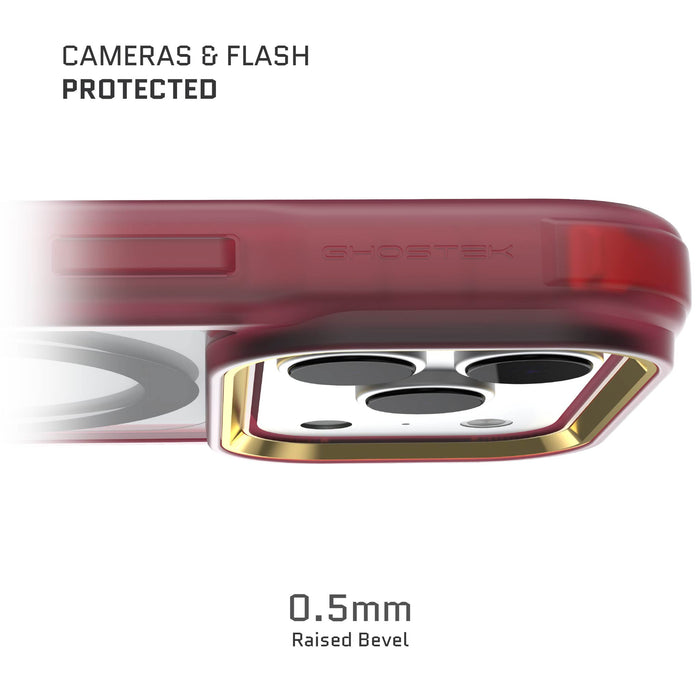 iPhone 17 Pro Case Red Clear MagSafe Protective Phone Cover Shockproof Magnetic Mag Safe