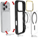 iPhone 17 Pro Case Black Clear MagSafe Protective Phone Cover Shockproof