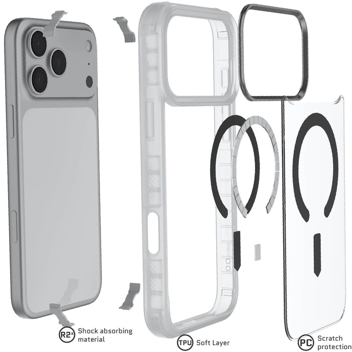 iPhone 17 Pro Max Case Clear Matte MagSafe Protective Phone Cover Shockproof