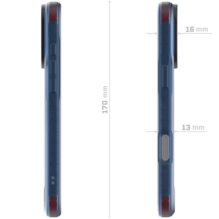 iPhone 17 Pro Max Case Blue Clear MagSafe Phone Cover