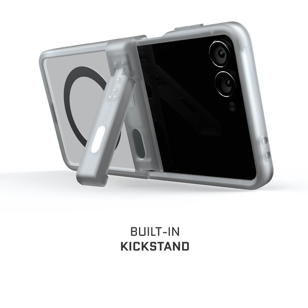 Samsung Z Flip7 Case Clear Protective Phone Cover Magnetic MagSafe Kickstand