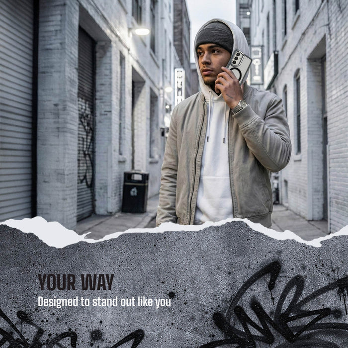 Galaxy S26 Plus Clear Case MagSafe Protective Phone Cover Magnetic Ring Shockproof Premium Cool Gray