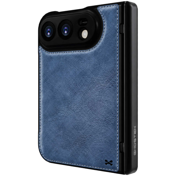 iPhone Duo Blue Leather Case
