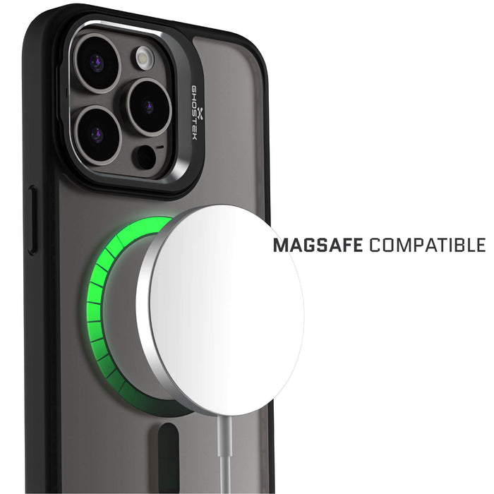 iPhone 15 Pro Max Camera Kickstand Case Black