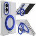 Samsung Galaxy Z Fold 8 Case Clear Blue MagSafe Magnetic Kickstand Protective Phone Case