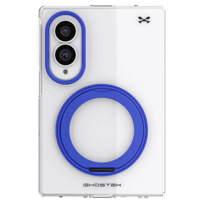 Samsung Galaxy Z Fold 8 Case Clear MagSafe Rotating Kickstand Magnetic Blue