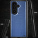 Leather Galaxy Z Fold 7 Case Blue with MagSafe