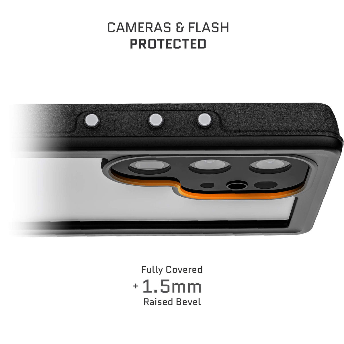 Clear Galaxy S24 Ultra Waterproof Case with Screen Protector