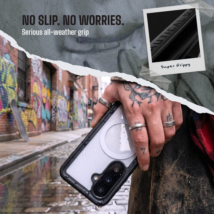 Galaxy S26 Plus Waterproof Case with Screen Protector and MagSafe Magnetic Ring Full Body Heavy Duty Protective Cover Shell