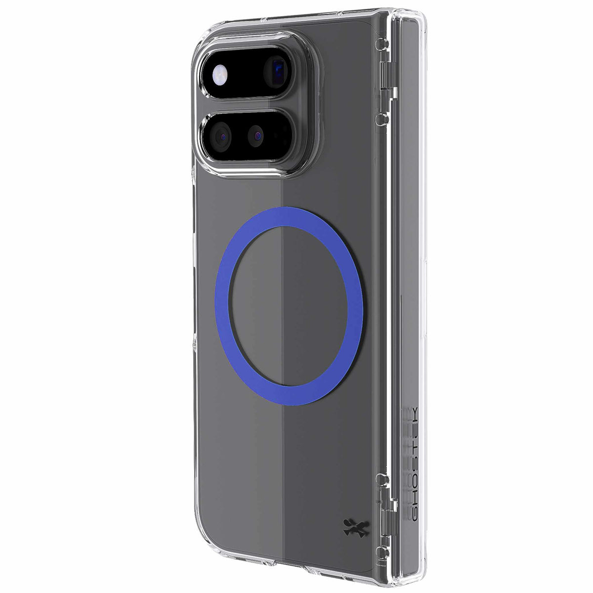Pixel 11 Pro Fold Case Clear MagSafe Hinge Cover Blue