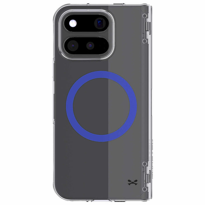 Pixel 11 Pro Fold Case Clear MagSafe Hinge Cover Blue