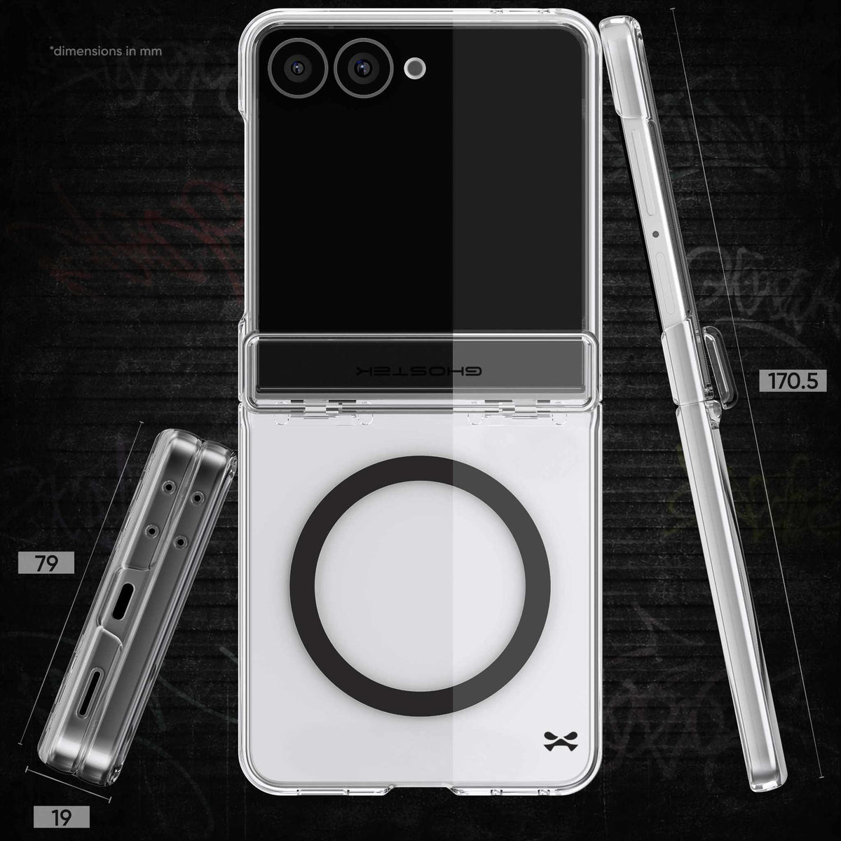 Samsung Galaxy Z Flip 8 Case Clear MagSafe Hinge Cover