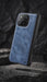 Pixel 11 Pro Fold Case Blue Leather MagSafe Cover with Hinge and Screen Protector