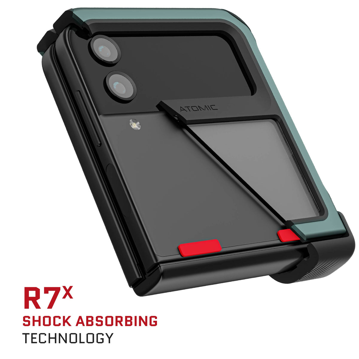 Samsung Z Flip 4 Case Green Metal