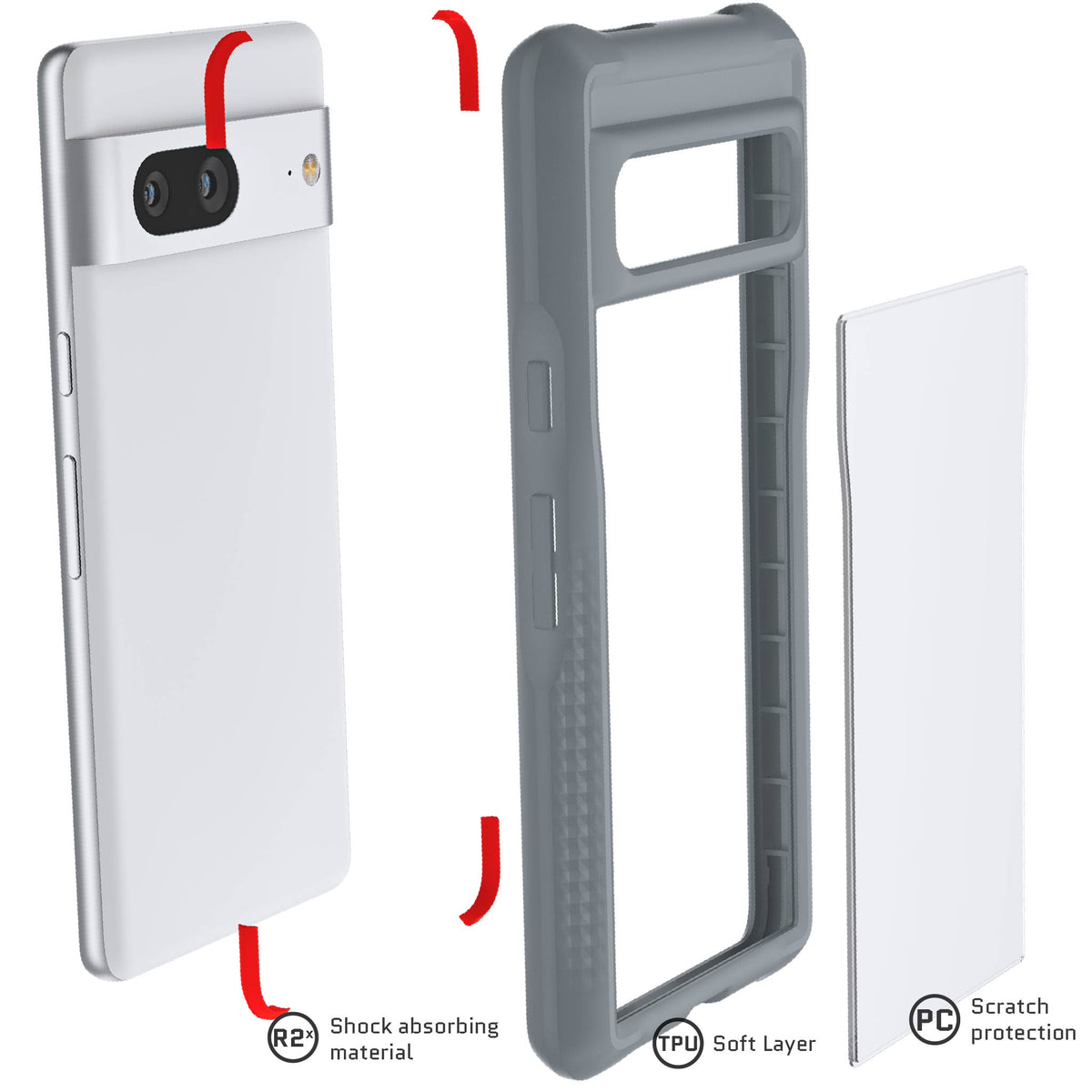 Pixel7 Phone Case Gray
