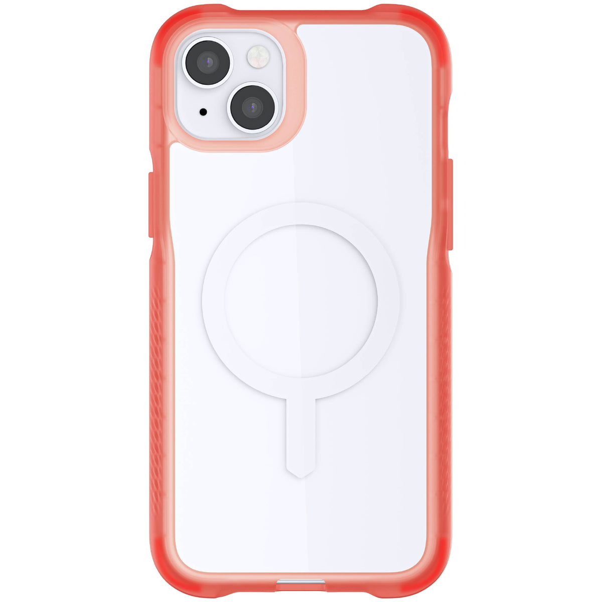 Pink Apple iPhone 14 Plus Case MagSafe Clear